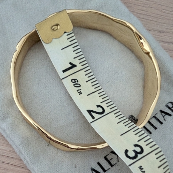 Alexis Bittar Brut Gold Bangle Bracelet - Picture 7 of 8
